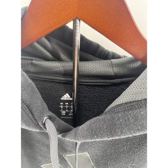 Adidas Men's Black Fleece Hoodie Embroidered Logo L - Picture 2 of 4